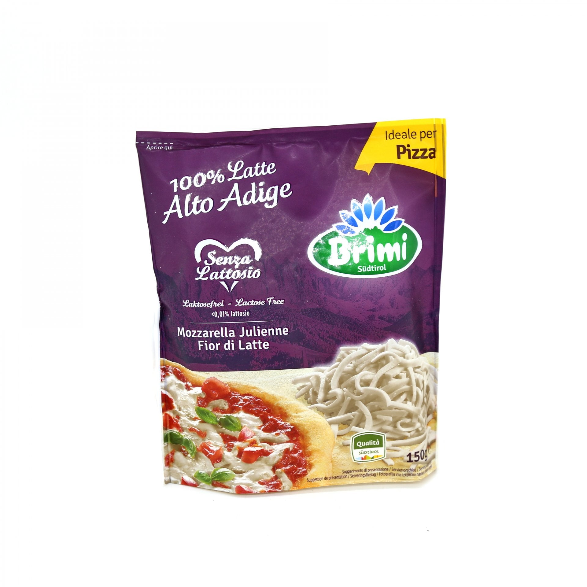 Bezlaktózová mozzarella strúhaná 150g.