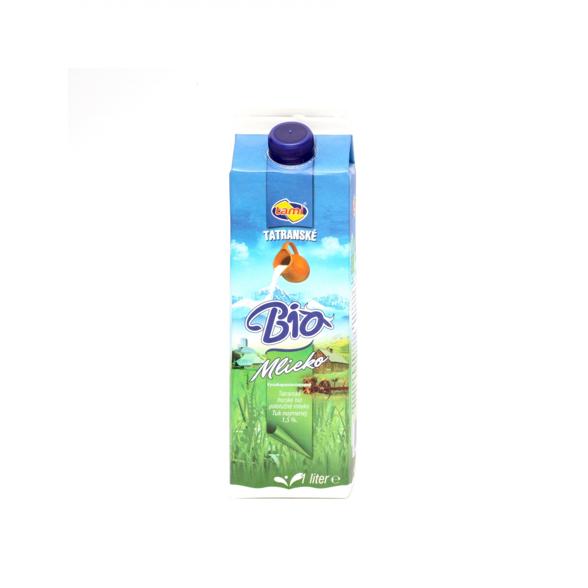 BIO čerstvé mlieko polotučné 1,5% 1l.