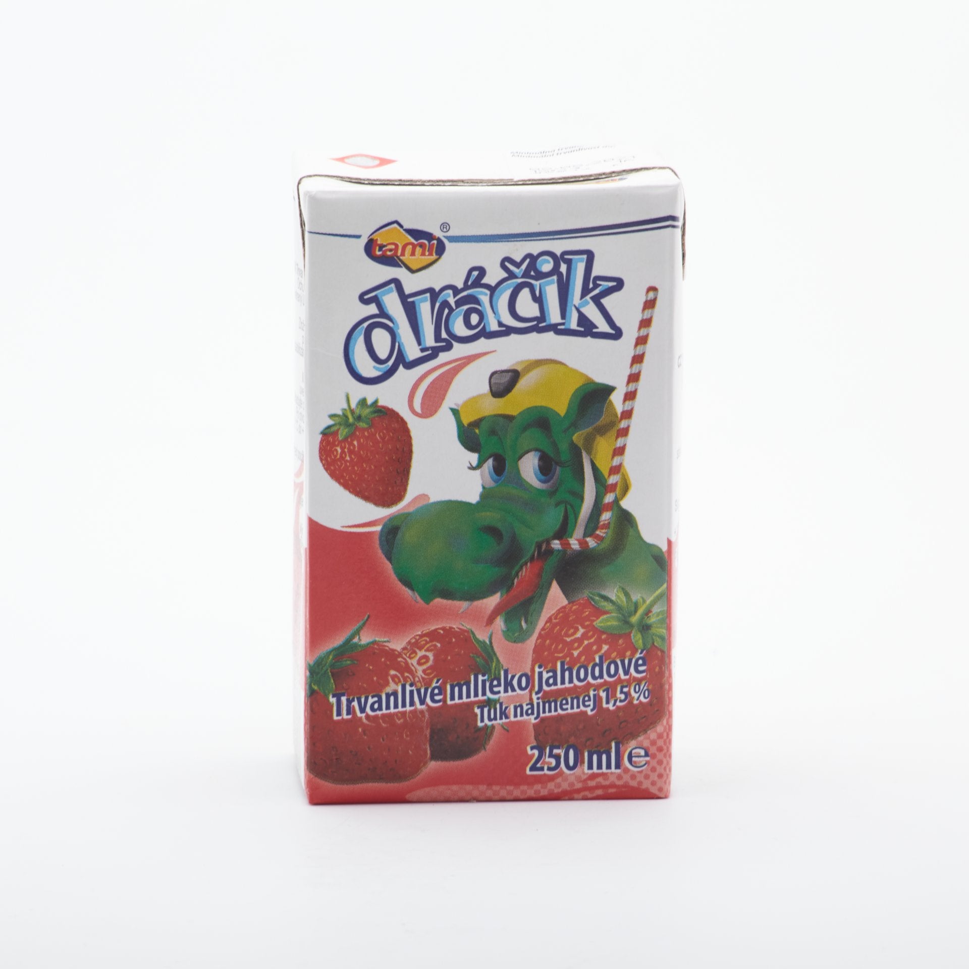 Dráčik trvanlivé mlieko jahodové 250ml.