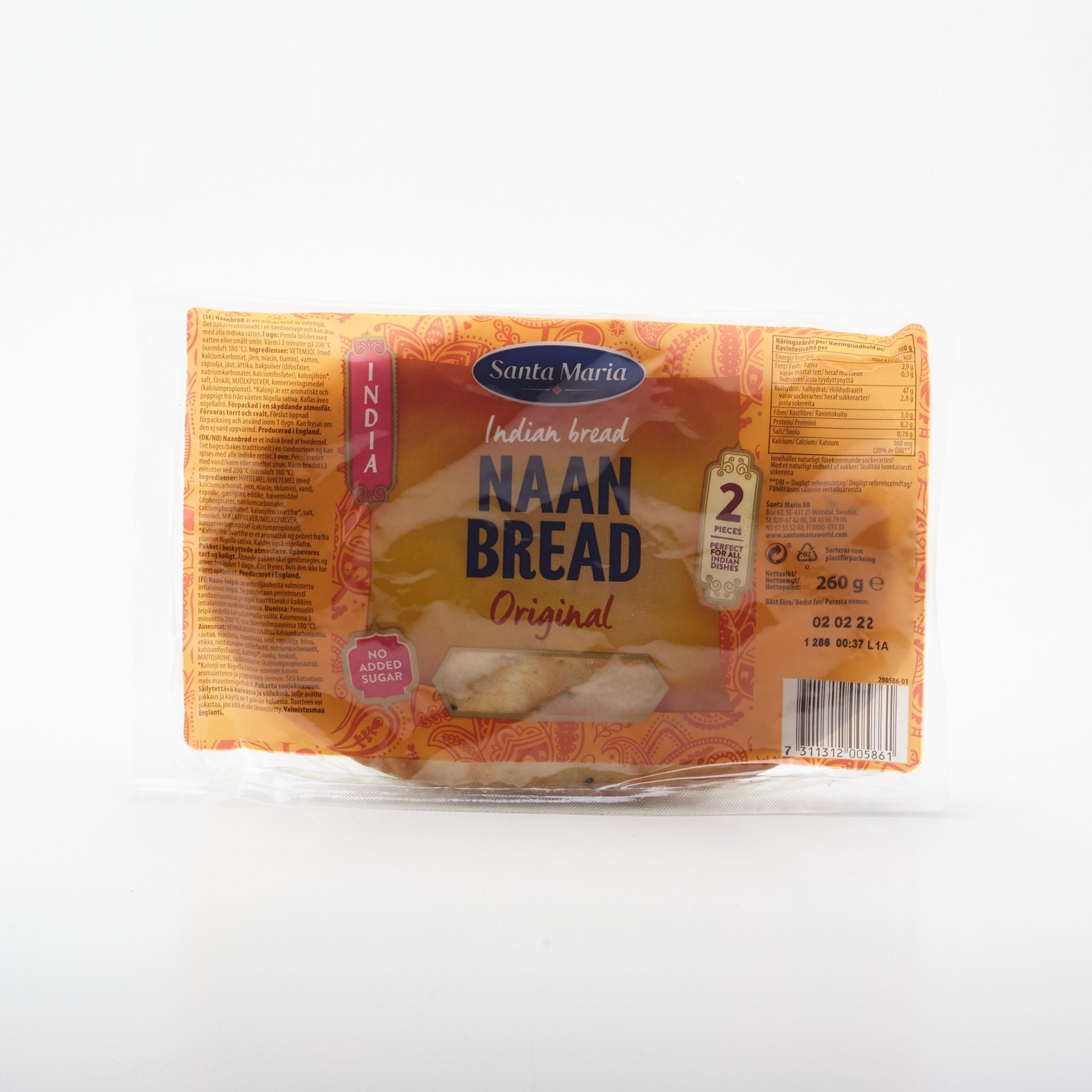 Naan indický chlieb originál 260g.