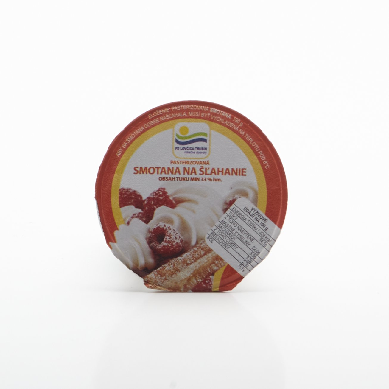 Smotana na šľahanie pasterizovaná 180ml.
